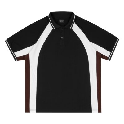 Áo thun polo big size GEMME MEN phối màu đen - viền màu trắng nâu chuẩn form, sang trọng, thanh lịch, Big Size 55 -150kg